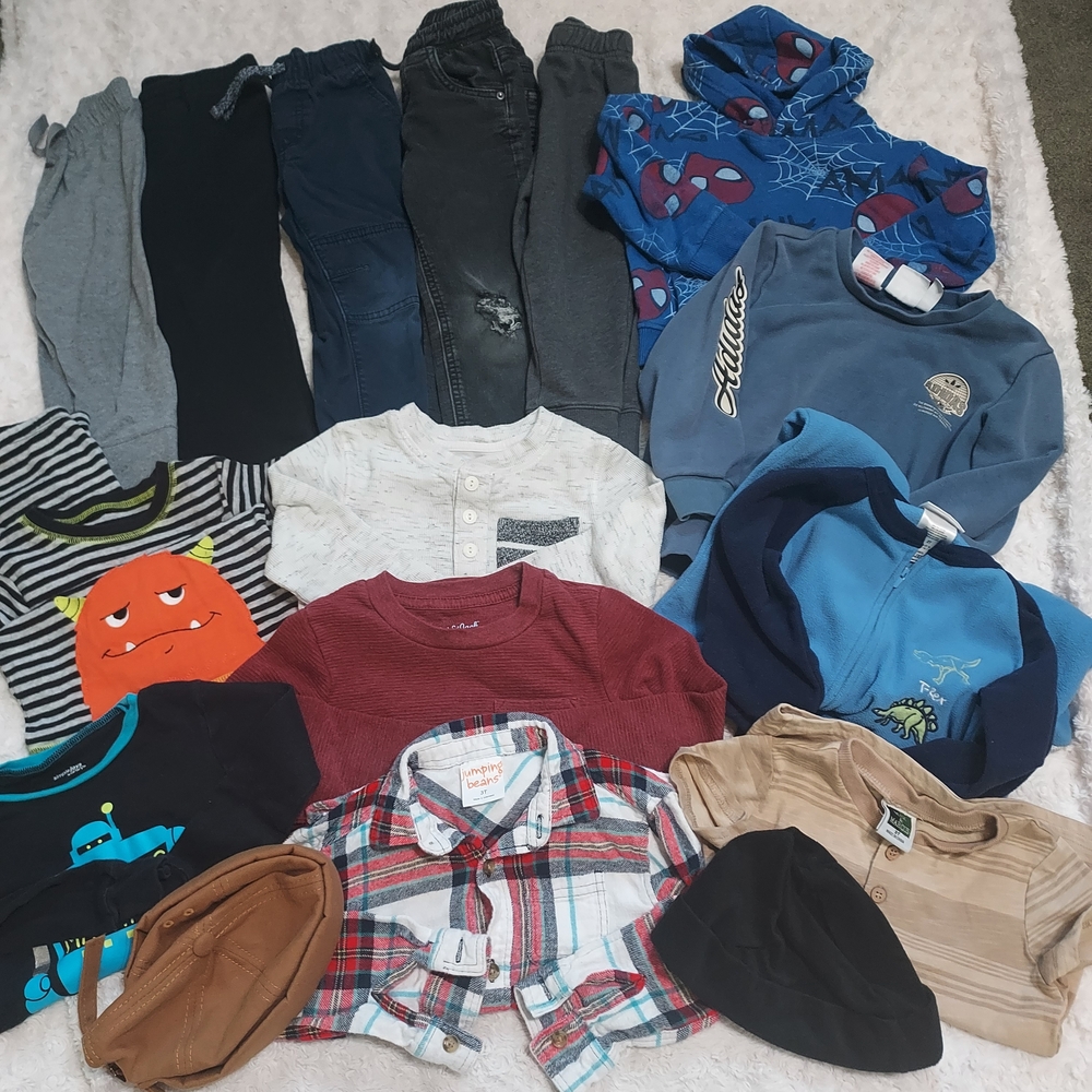 BUNDLE (17 Pcs) Toddler 2T-3T Cool Weather Play Time Casual School Clothes Fall